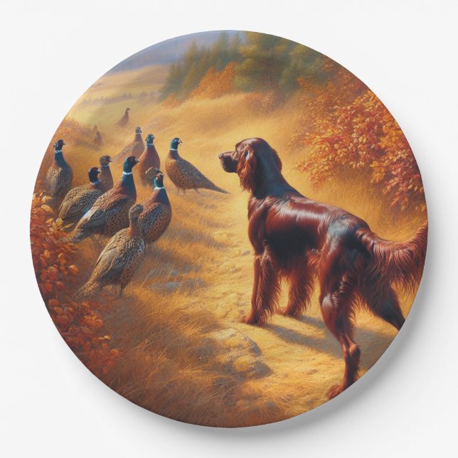 Prato De Papel Irish Setter (Frente)