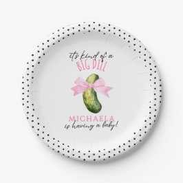 Prato De Papel It's A Big Dill Watercolor Pickle Baby Shower