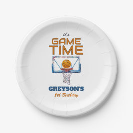 Prato De Papel It's Game Time Any Age Birthday