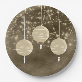 Prato De Papel Ivory Lanterna Aniversário