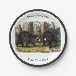 Prato De Papel J.W. Audubon - Ursus Americanus Black Bear