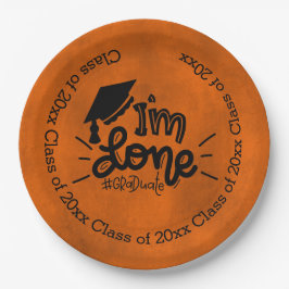 Prato De Papel Já terminei, Laranja