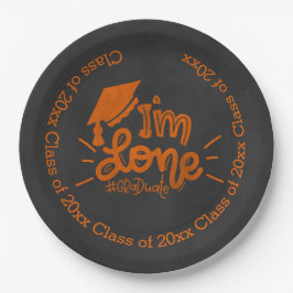 Prato De Papel Já terminei, Laranja