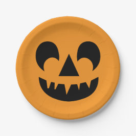 Prato De Papel Jack O Lanterna Cabeça de Bomba