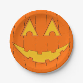 Prato De Papel Jack O'lantern Plate