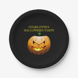 Prato De Papel Jack O'lanterns Halloween Night