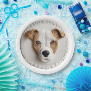 Prato De Papel Jack Russell Dog 3D Inspirou