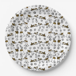 Prato De Papel Jack Russell Paper Plates