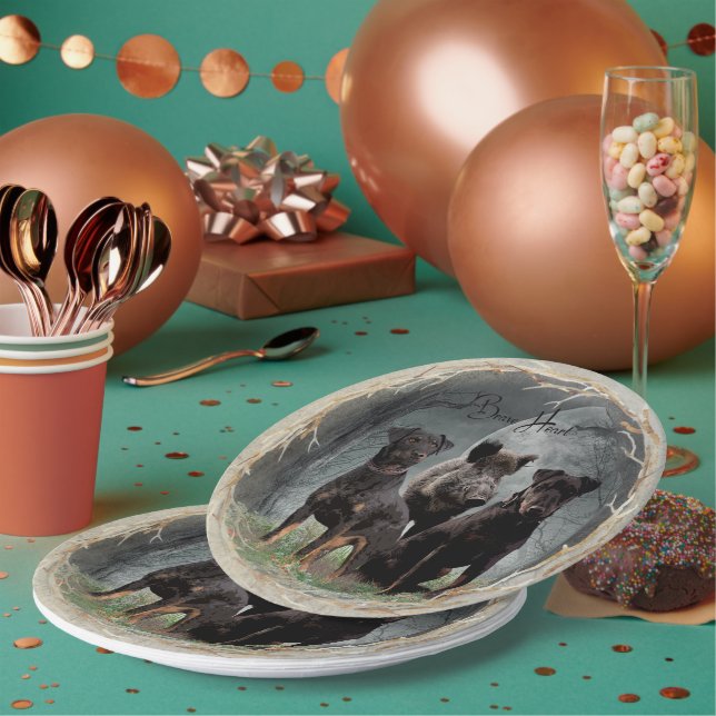 Prato De Papel Jagdterrier, coração corajoso (Múltiplo)