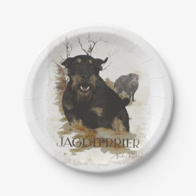 Prato De Papel Jagdterrier T Shirt Café Mug Cerâmica (Frente)