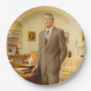 Prato De Papel James Carter White House Retrato Presidencial