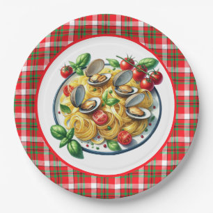 Prato De Papel Janto de macarrão-de-massa