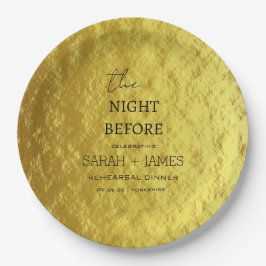 Prato De Papel Janto Dourado Elegante Antes