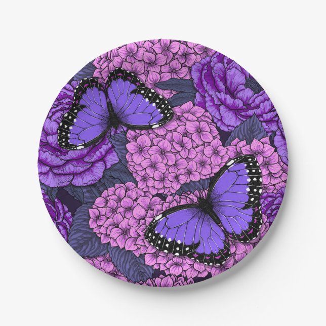 Prato De Papel Jardim azul morfo 2 (Frente)