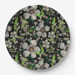 Prato De Papel Jardim Botânico - Padrão Floral Vintage