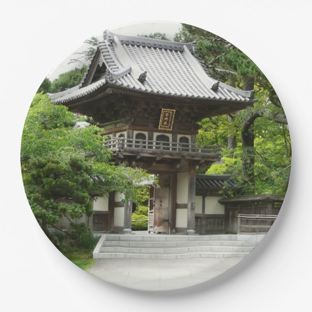 Prato De Papel Jardim de chá japonês em São Francisco (Frente)