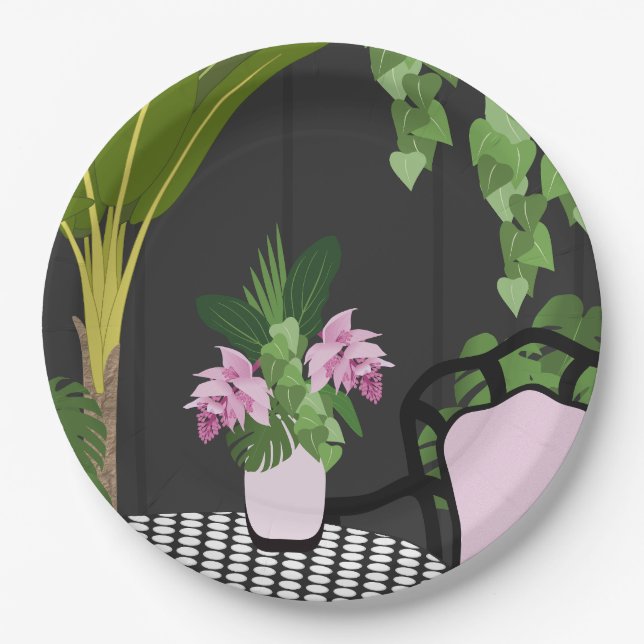 Prato De Papel Jardim de Mesa Medinilla (Frente)