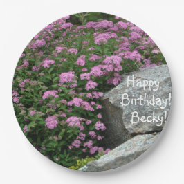 Prato De Papel Jardim de Rocha Rosa