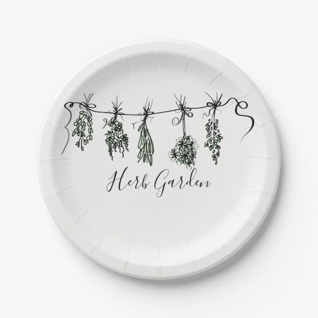 Prato De Papel Jardim Herbário (Frente)