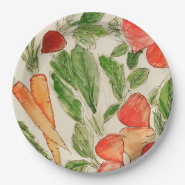 Prato De Papel Jardins hortícolas aquarela cor de papel de verão