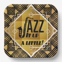 Jazz de art déco saxofone preto ouro música