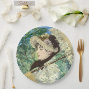 Prato De Papel Jeanne (Primavera) Edouard Manet