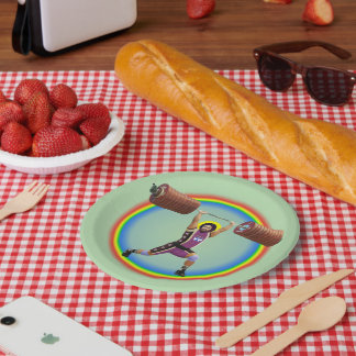 Prato De Papel Jesus Cristo fazendo a limpeza e o Jerk