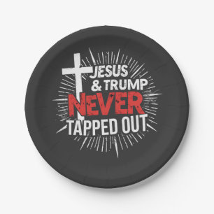 Prato De Papel Jesus e Trump nunca foram presos