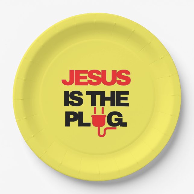 Prato De Papel Jesus is the Plug Plate (Frente)