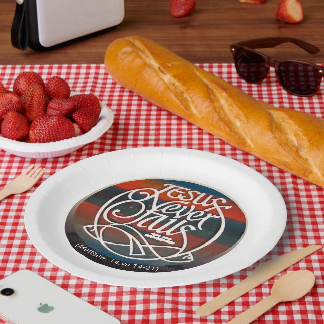 Prato De Papel JESUS Nunca falha (Piquenique)