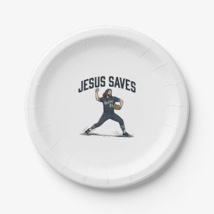 Prato De Papel Jesus Salva Camisa de Gravura Vintage de Arremessa