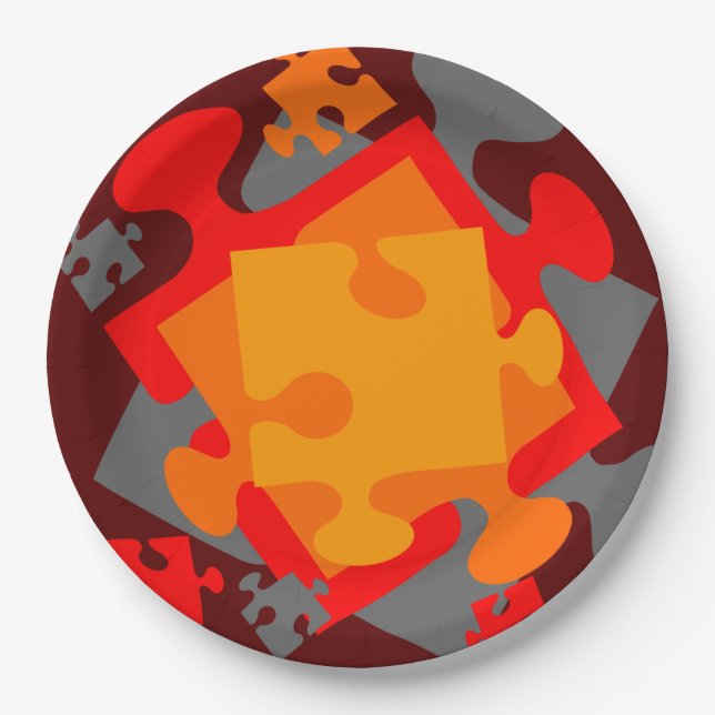 Prato De Papel Jigsee Jumble (Frente)