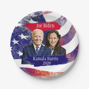 Prato De Papel Joe Biden e Kamala Harris 2020