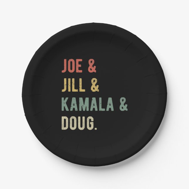 Prato De Papel Joe & Jill & Kamala & Doug I (Frente)