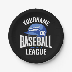 Prato De Papel Jogador de Beisebol Personalizado NOME Equipe Camp