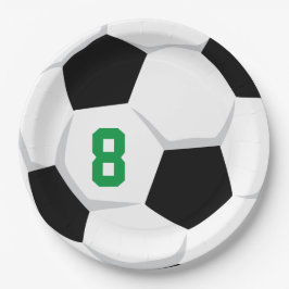 Prato De Papel Jogador de bola de futebol NÚMERO Ventiladores Fes