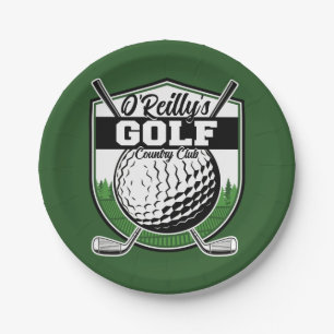 Prato De Papel Jogador de Golfe Personalizado Pro Golf Country Cl