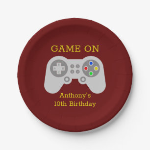 Prato De Papel Jogador moderno qualquer Festa de aniversário et