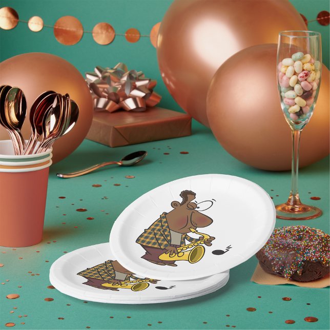 Prato De Papel Jogador saxofone (Criador carregado)