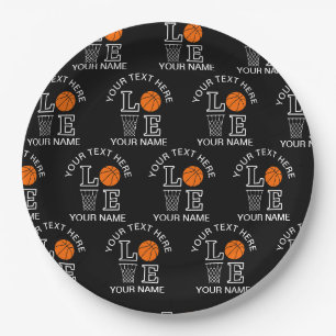 Prato De Papel Jogadora de Basquete Menina, Aniversário da Menina