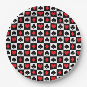 Prato De Papel Jogo de casino de casino com roupa de cartão