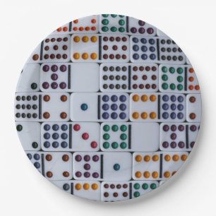 Prato De Papel Jogo Números de Dominos