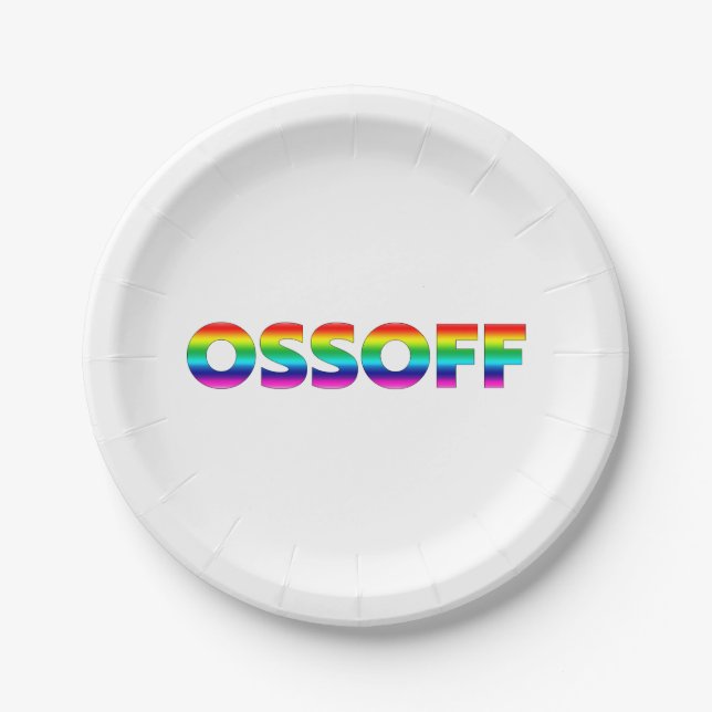 Prato De Papel Jon Ossoff Georgia Presidente do Senado (Frente)