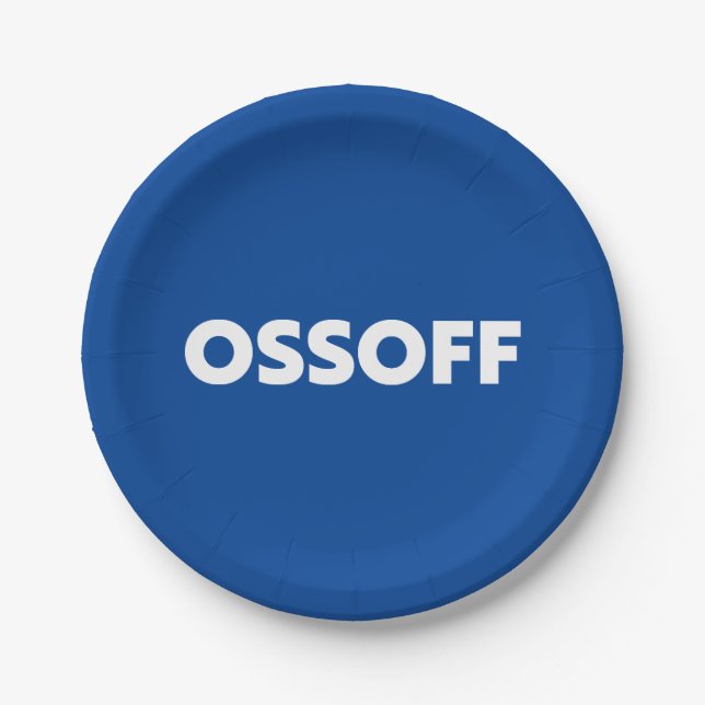 Prato De Papel Jon Ossoff Georgia Senado fugiu do partido azul br (Frente)