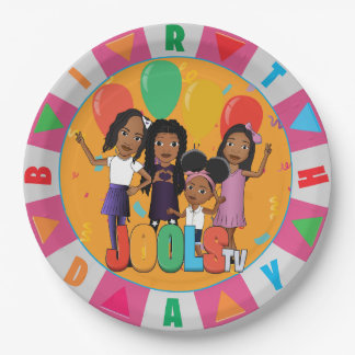 Prato De Papel JOOLS TV ®️ rosa 9 em papel redondo