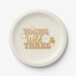 Prato De Papel Jovem Vestido e Três Camisas de Aniversário para T