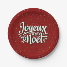 Joyeux Noël Texto de Natal Francês 7"