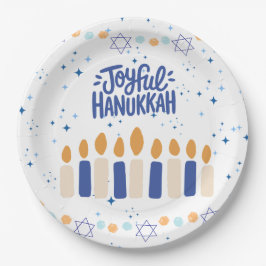 Prato De Papel Joyful Hanukkah