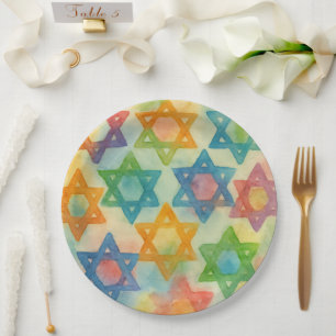 Prato De Papel Judaica - Placas de Papel Personalizáveis - Estrel