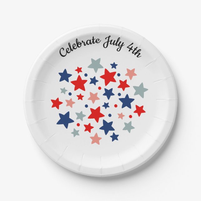 Prato De Papel July 4th Party plates (Frente)